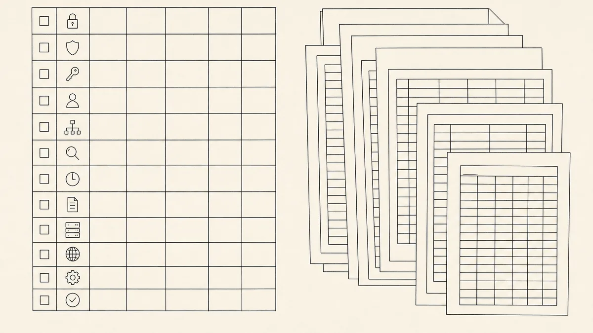 Completion measures the module. The spreadsheet measures the job.