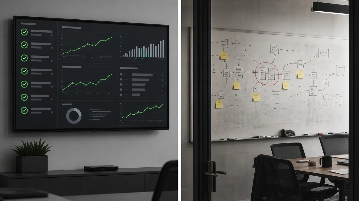 Green charts are easy to manufacture. Changing how software ships is not.