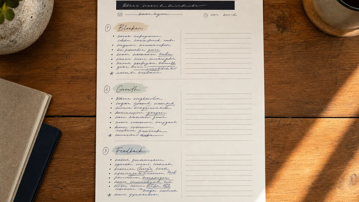 The meeting starts in the doc, not on the calendar.