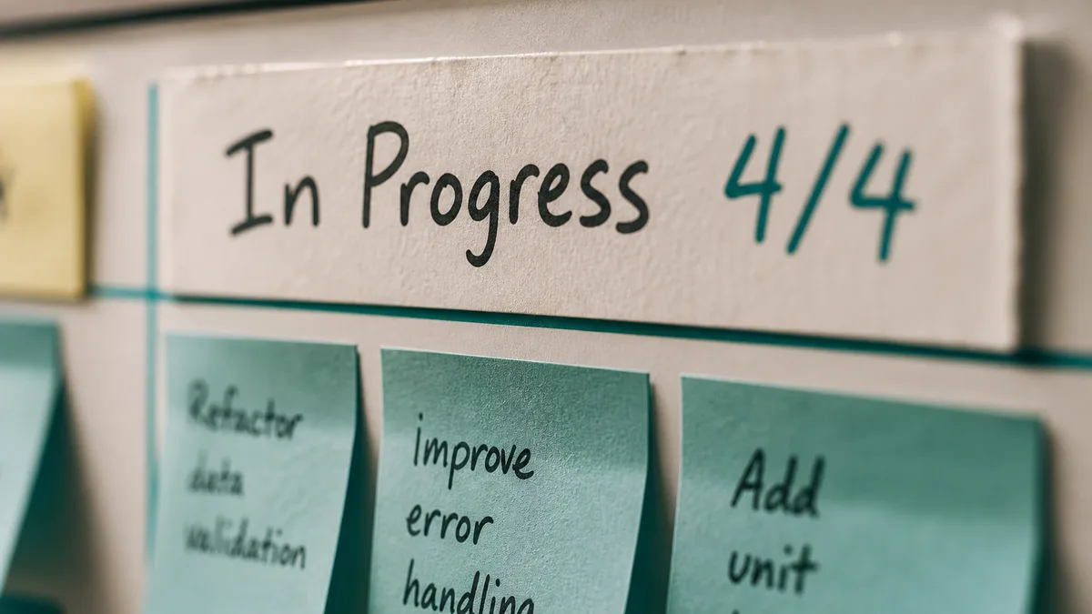 The limit on the column is the control mechanism — not the pep talk in standup.
