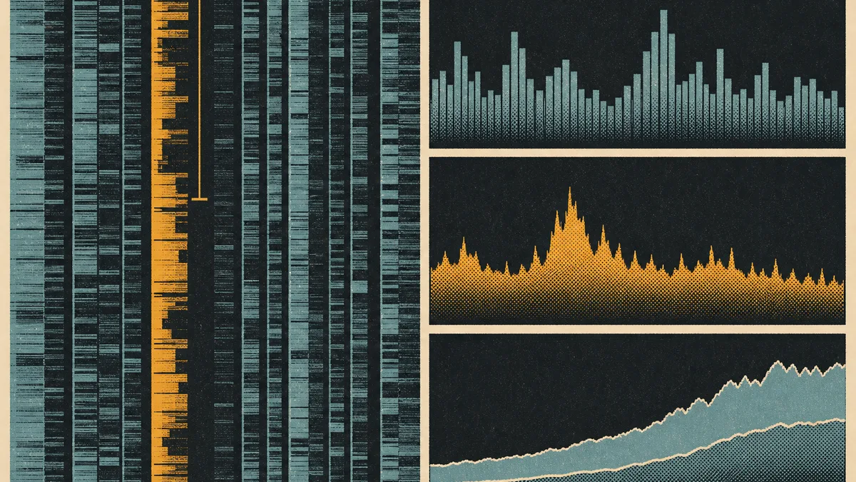 Trace on the left, RED burn on the right — correlation, not wallpaper.
